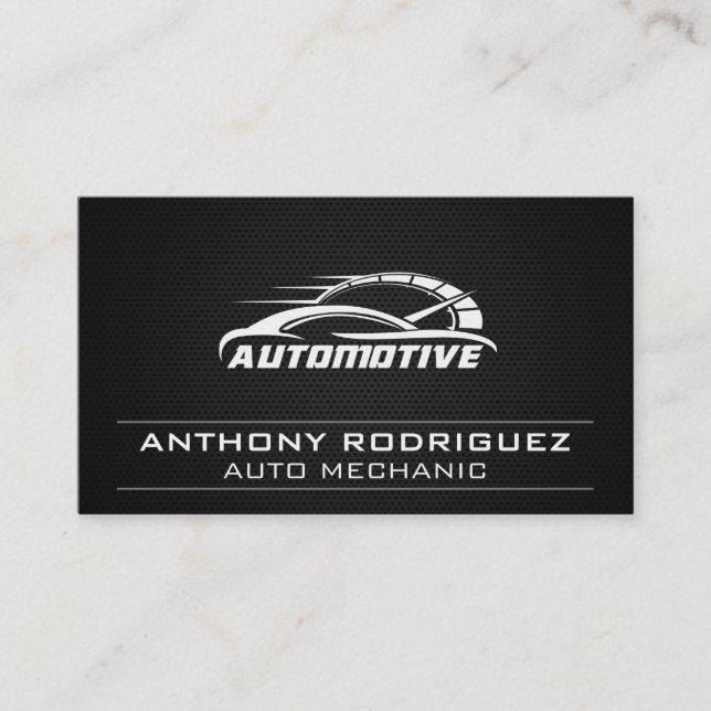 Carte De Visite Réparation automobile Tech | Service de voiture (Devant)