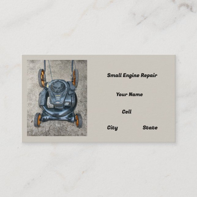 Carte De Visite Réparation de petit moteur (Devant)