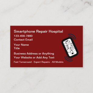 Carte De Visite Réparation de Smartphone Simple
