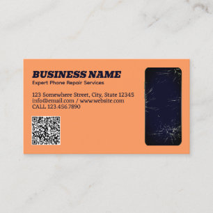 Carte De Visite Réparation de téléphone Peach QR