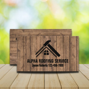 Carte De Visite Réparation des toits de l'entrepreneur Roofer