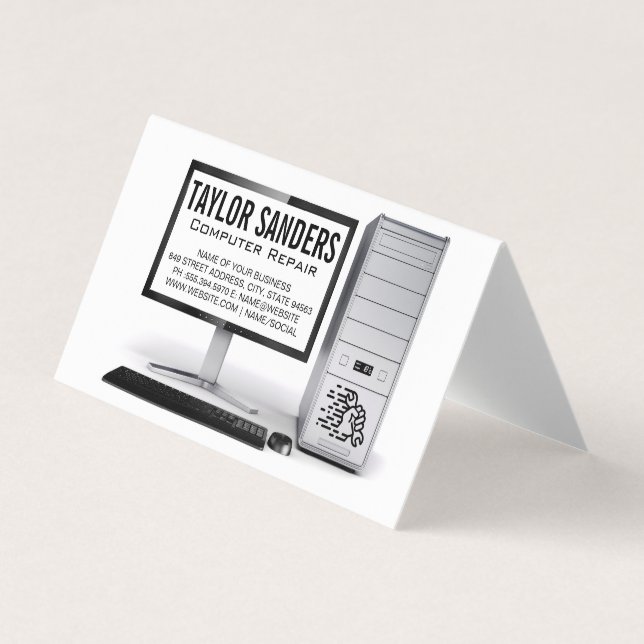 Carte De Visite Réparation du technicien informatique (Devant)