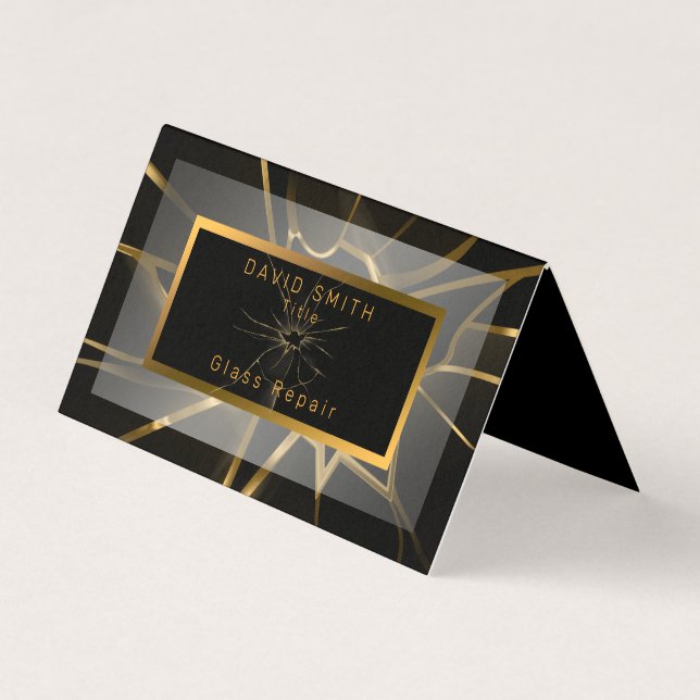 Carte De Visite Réparation moderne de verre professionnel (Devant)