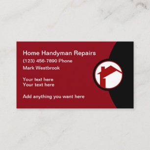 Carte De Visite Réparations de maison modernes homme à tout faire