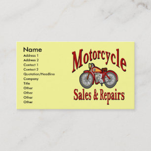 Carte De Visite Réparations de motocycles,