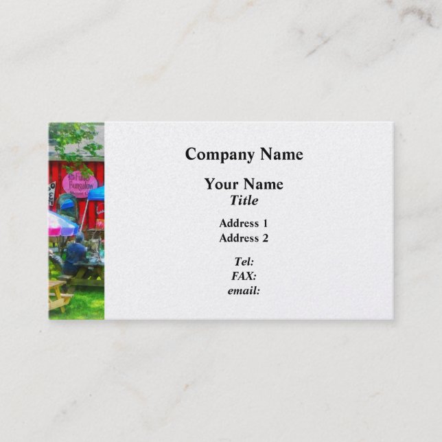Carte De Visite Repas Al Fresco (Devant)