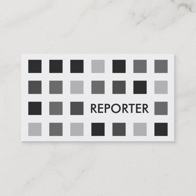 Carte De Visite REPORTER (carrés modérés) (Devant)