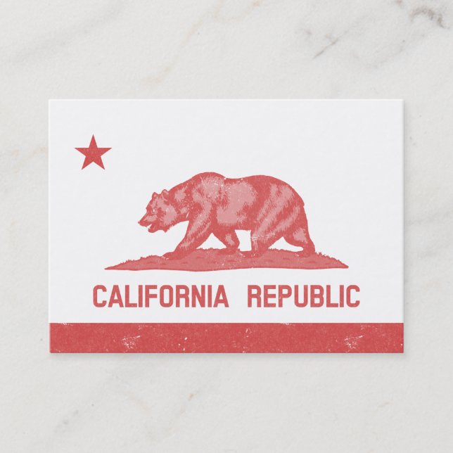 Carte De Visite République de Californie (Rouge) (Devant)