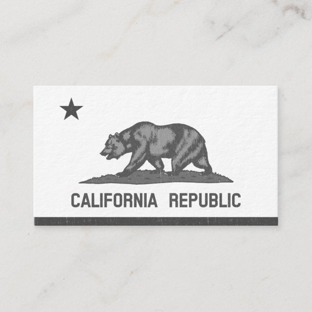 Carte De Visite République de la Californie (noir) (Devant)