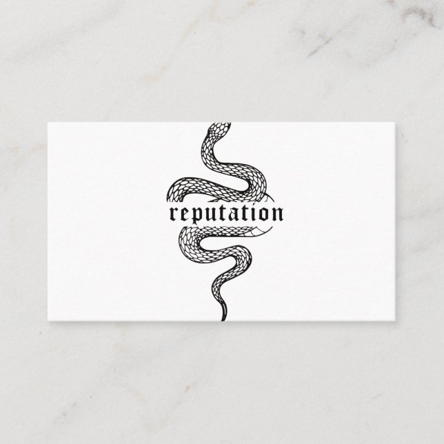 Carte De Visite Réputation Des Serpents Dans Le Monde T-Shirt (Devant)