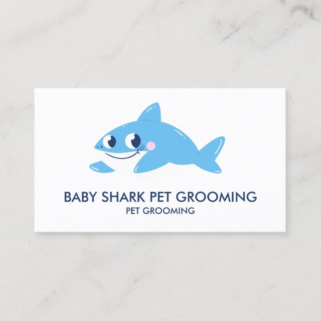 Carte De Visite Requin bleu bébé poisson (Devant)