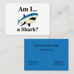 Carte De Visite Requin Bleu Drôle