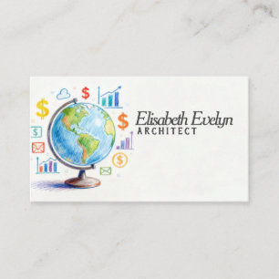Carte De Visite Réseau mondial des affaires et de la finance