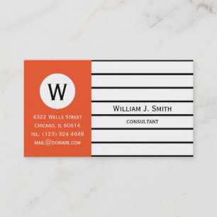 Carte De Visite Réseau Professionnel de Couleur Vibrante Orange