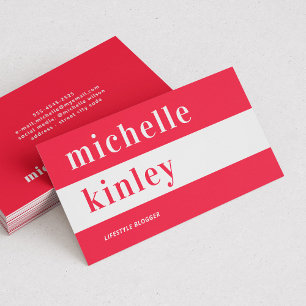 Carte De Visite Réseau professionnel de typographie tendance uniqu