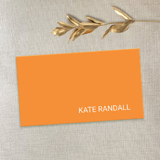 Carte De Visite Réseau professionnel Orange moderne simple