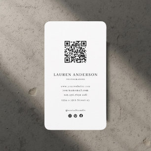 Carte De Visite Réseautage professionnel minimaliste de code QR  