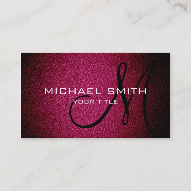 Carte De Visite Résident Evil Rouge cuir (Devant)