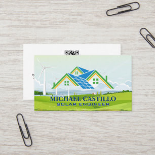 Carte De Visite Résidentiel Solaire Énergie Électrique