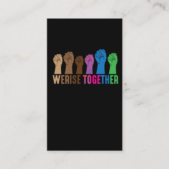 Carte De Visite Résistance féministe Égalité humaine Justice socia (Devant)