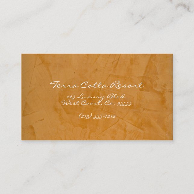 Carte De Visite Résort en Terre Cuite (Devant)
