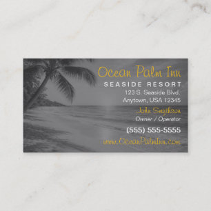 Carte De Visite Résort Tropical   Hôtel en bord de mer & Auberge c