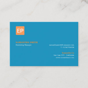 Carte De Visite Responsable marketing Palette bleue