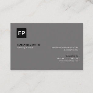 Carte De Visite Responsable marketing   Palette grise