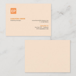 Carte De Visite Responsable marketing   Palette orange