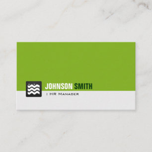 Carte De Visite Responsable RH - Blanc vert biologique