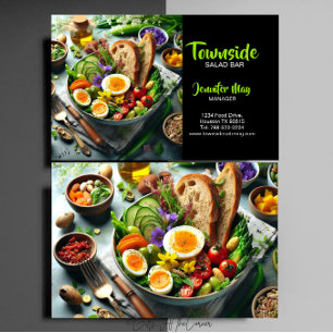 Carte De Visite Restaurant à bar à salades