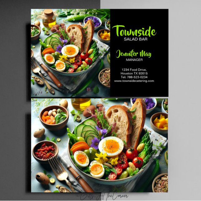 Carte De Visite Restaurant à bar à salades (Créateur téléchargé)