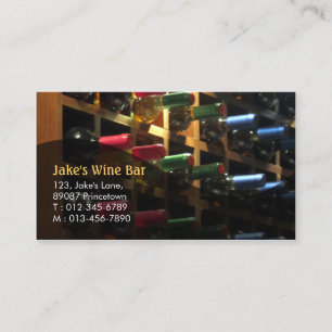 Carte De Visite Restaurant Bar à vin Bouteille de vin
