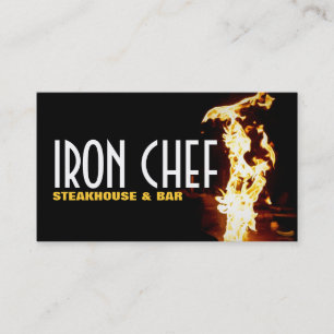 Carte De Visite Restaurant Bar Fer Chef Cuisines Classes