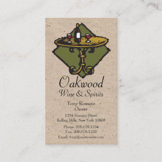 Carte De Visite Restaurant, barre, Bistro, Wine&Spirits 2