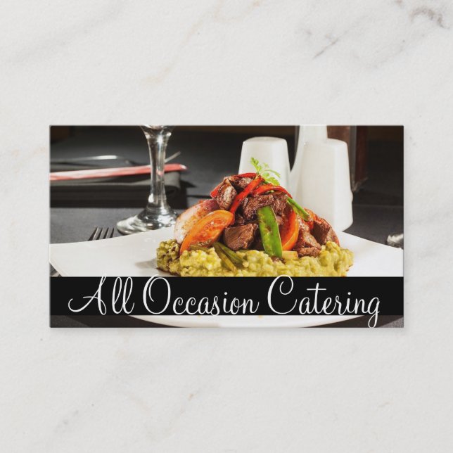 Carte De Visite Restaurant Chef Wedding planner Restaurant (Devant)