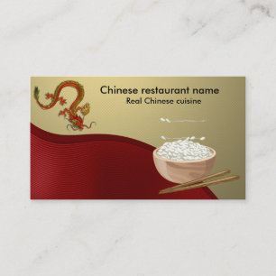 Carte De Visite Restaurant chinois