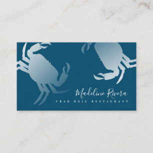 Carte De Visite Restaurant de crabes crustacés 