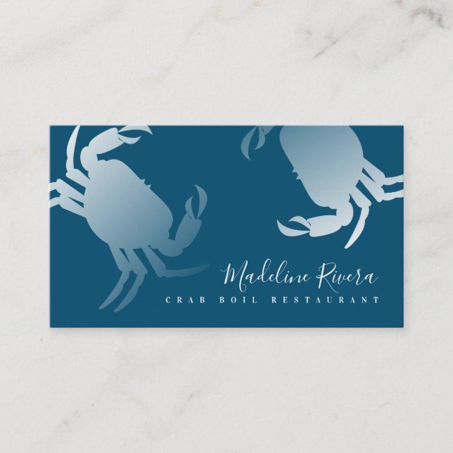 Carte De Visite Restaurant de crabes crustacés  (Devant)