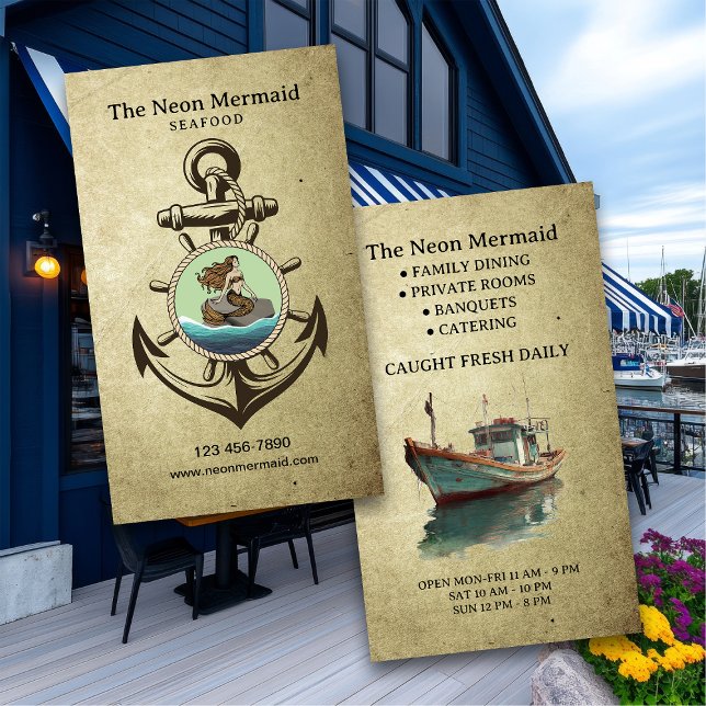 Carte De Visite Restaurant de fruits de mer (Créateur téléchargé)