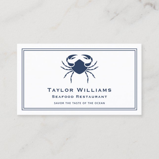Carte De Visite Restaurant de fruits de mer Crustacés Traiteur Che (Devant)