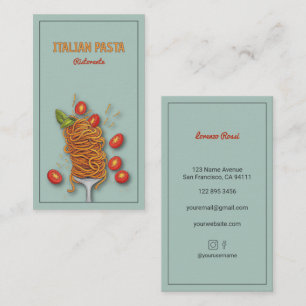 Carte De Visite Restaurant de pâtes italiennes