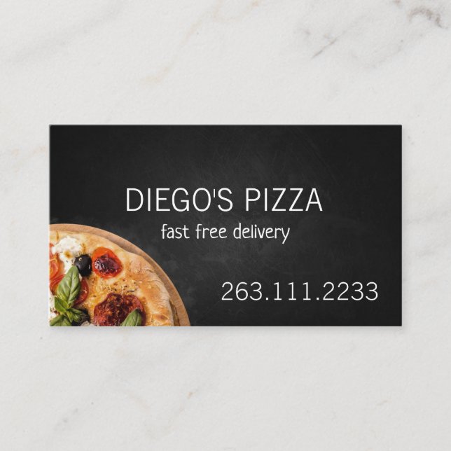Carte De Visite Restaurant de pizza (Devant)