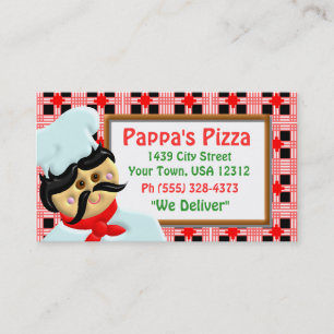 Carte De Visite Restaurant de pizza
