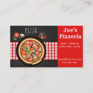 Carte De Visite Restaurant de pizza ou affaires de restauration