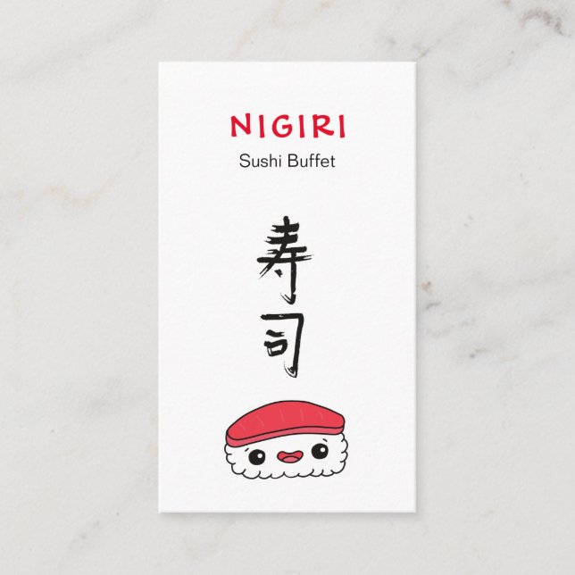 Carte De Visite Restaurant de sushi (Devant)