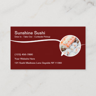 Carte De Visite Restaurant De Sushi Cuisine Japonaise