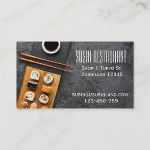 Carte De Visite Restaurant de sushi moderne ou restauration
