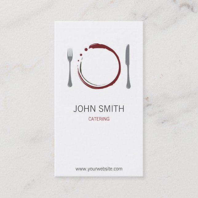 Carte De Visite Restaurant et restauration de chef avec le plat (Devant)