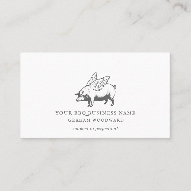 Carte De Visite Restaurant Food Truck Barbeque (Devant)